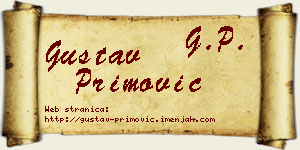 Gustav Primović vizit kartica
